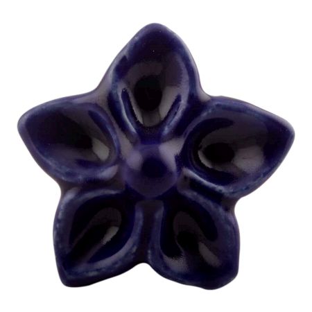 Navy Blue Ceramic Dresser Flower Knob Online